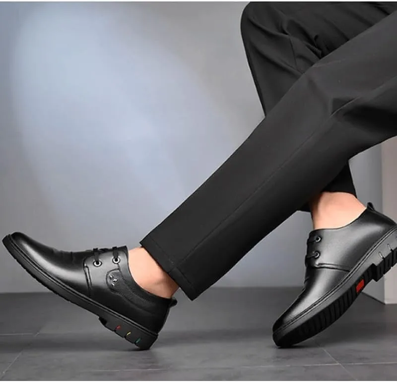 Men's Leather lace-up Loafers Shoes Men's Vintage Spike Dress Loafers Slip On Fashion Shoes for Business Dinners