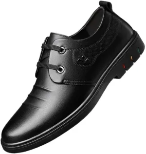 Men's Leather lace-up Loafers Shoes Men's Vintage Spike Dress Loafers Slip On Fashion Shoes for Business Dinners