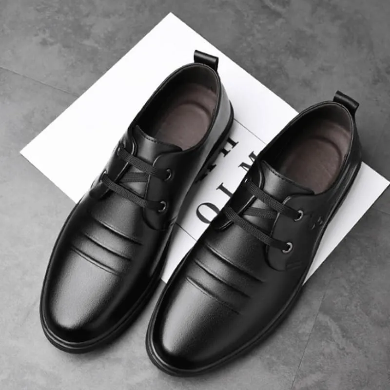 Men's Leather lace-up Loafers Shoes Men's Vintage Spike Dress Loafers Slip On Fashion Shoes for Business Dinners