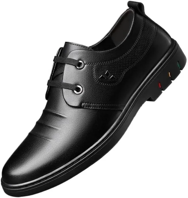Men's Leather lace-up Loafers Shoes Men's Vintage Spike Dress Loafers Slip On Fashion Shoes for Business Dinners