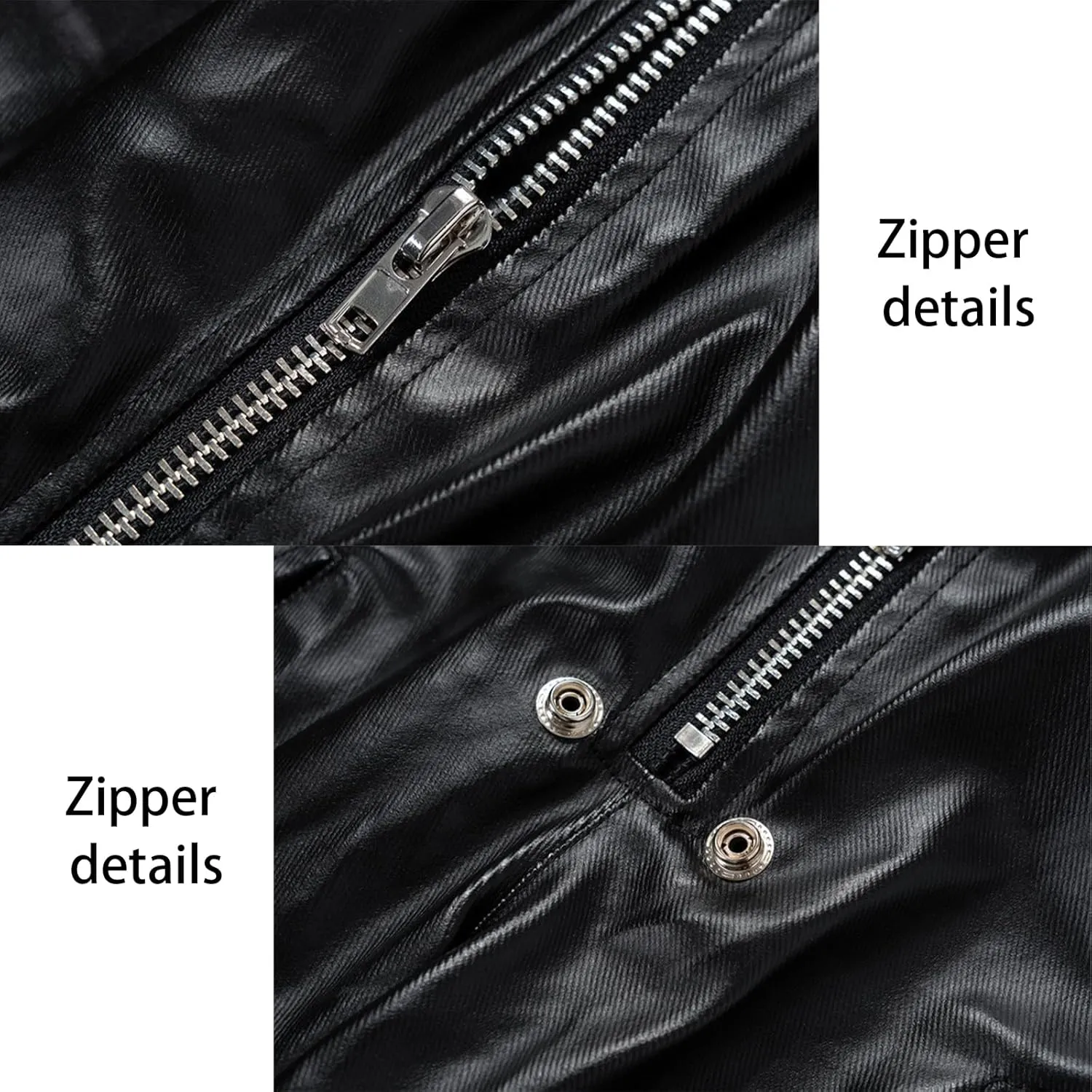 Men's Metallic Coating Multi Pocket Cargo Straight Casual Drawstring Hip Hop Wide Leg Mopping Pants
