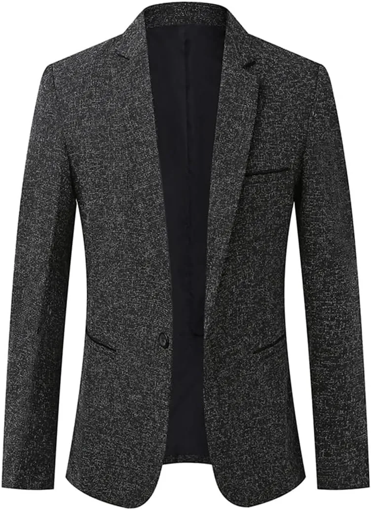 Men's Slim Fit Suit Blazer Jacket One Button Lightweight Sport Coats Formal Dress Daily Business Suit Jacket