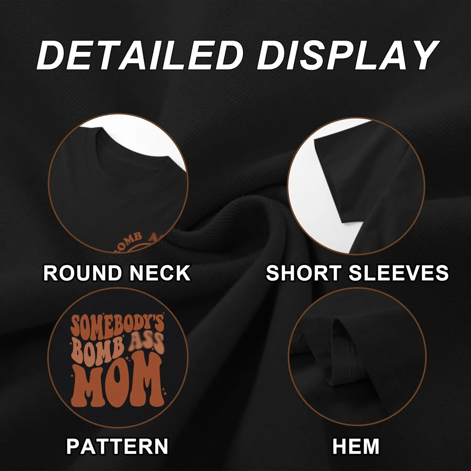 Oversized Mama Shirts for Women Funny Mom Letter Printed Tshirts Mom Life Graphic Tees Shirt Cute Casual Summer Top