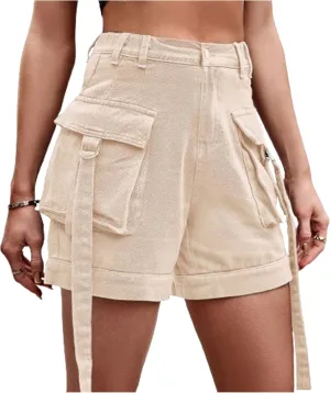 POHADON Jean Shorts for Women 2025 Trendy Y2k Jorts High Waisted Utility Summer Cargo Denim Shorts with Pockets