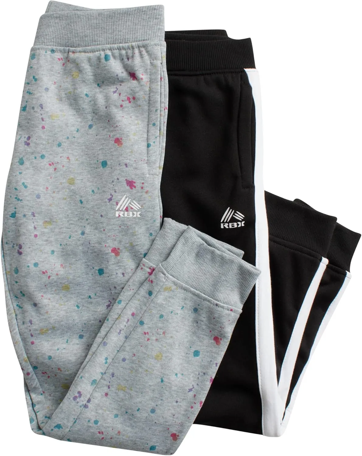 RBX Girls' Sweatpants - 2 Pack Active Fleece Joggers (Size: 4-16)