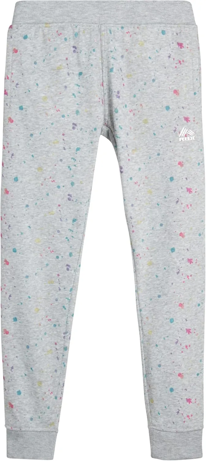 RBX Girls' Sweatpants - 2 Pack Active Fleece Joggers (Size: 4-16)