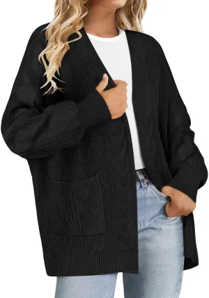 RITERA Womens Plus Size Cardigans Sweatershirts Coat Open Front Button Up Long Sleeeve Oversize Winter Outfit XL-5XL