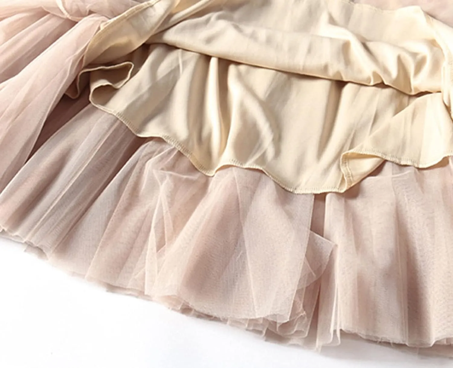 SANGTREE Women's Tutu Tulle A-Line Layered Mesh Midi Skirt, US XS - US 2XL