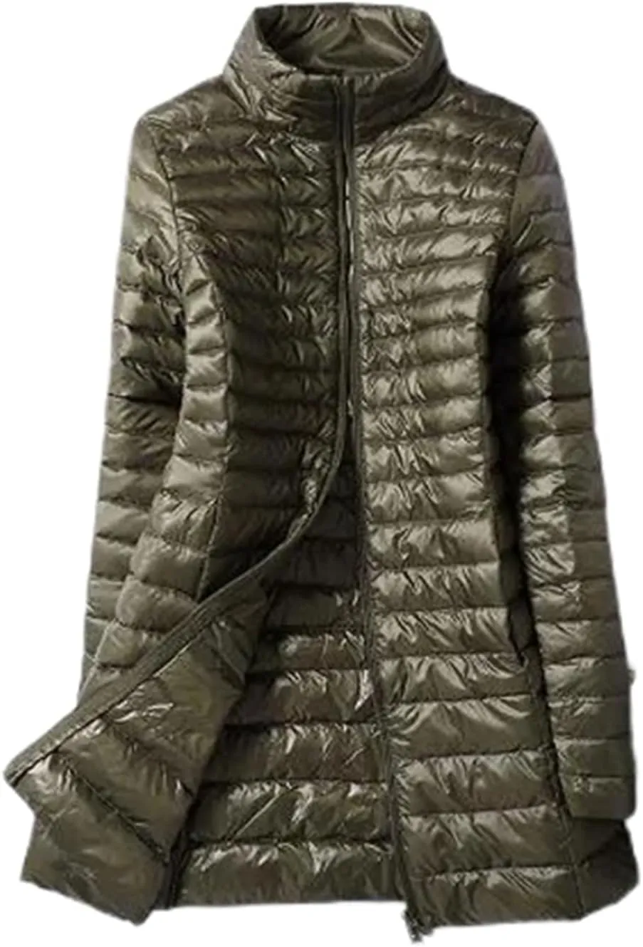 SaoBiiu Women Down Jackets Ultra Light Winter Coat Long Puffer Jacket Slim Parkas