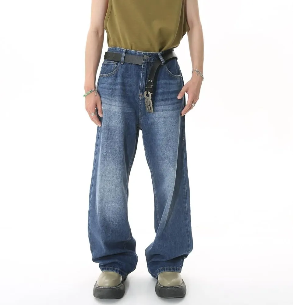 Straight Leg Jeans Trendy Cargo Jeans Baggy Jeans Vintage Jeans Loose Fit Jeans Retro Streetwear Pants High Waist Jeans