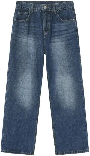 Straight Leg Jeans Trendy Cargo Jeans Baggy Jeans Vintage Jeans Loose Fit Jeans Retro Streetwear Pants High Waist Jeans