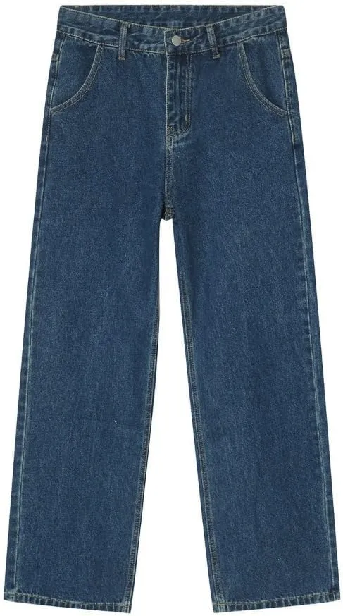 Straight Leg Jeans Trendy Cargo Jeans Baggy Jeans Vintage Jeans Loose Fit Jeans Retro Streetwear Pants