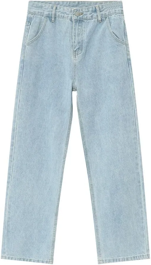 Straight Leg Jeans Trendy Cargo Jeans Baggy Jeans Vintage Jeans Loose Fit Jeans Retro Streetwear Pants