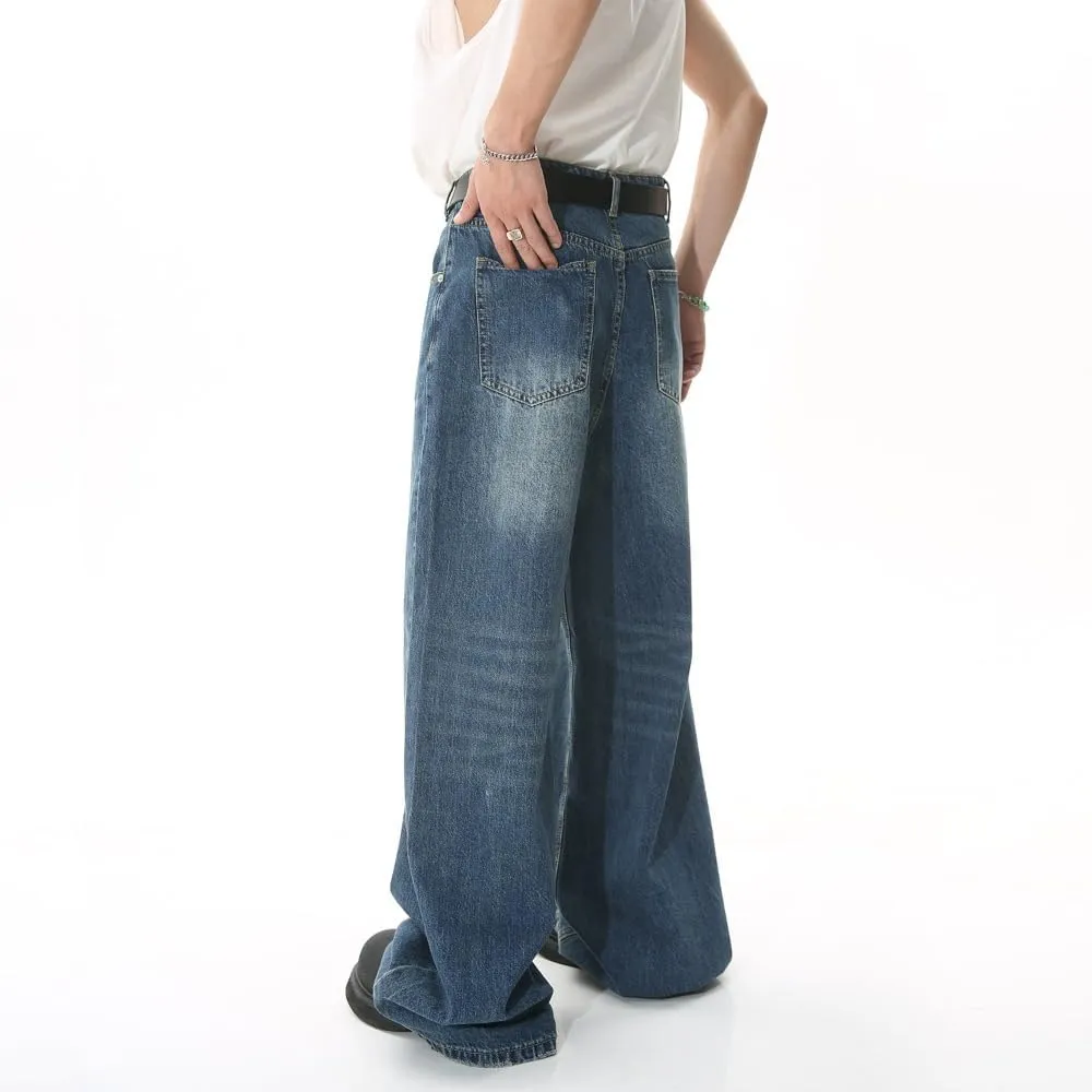 Straight Leg Jeans Trendy Cargo Jeans Baggy Jeans Y2k Retro Streetwear Pants High Waist Jeans