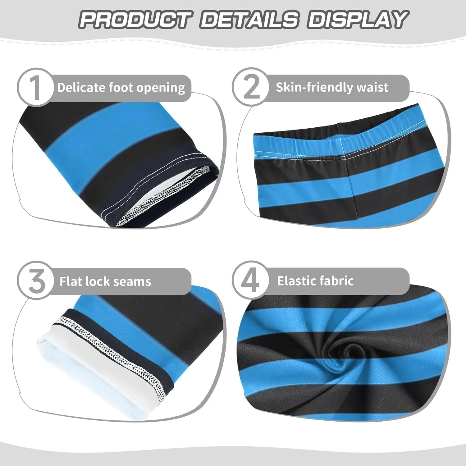 Striped Leggings for Girls Yoga Dance Pants Stretch High Waisted Ankle Length Tights Kids Leggings