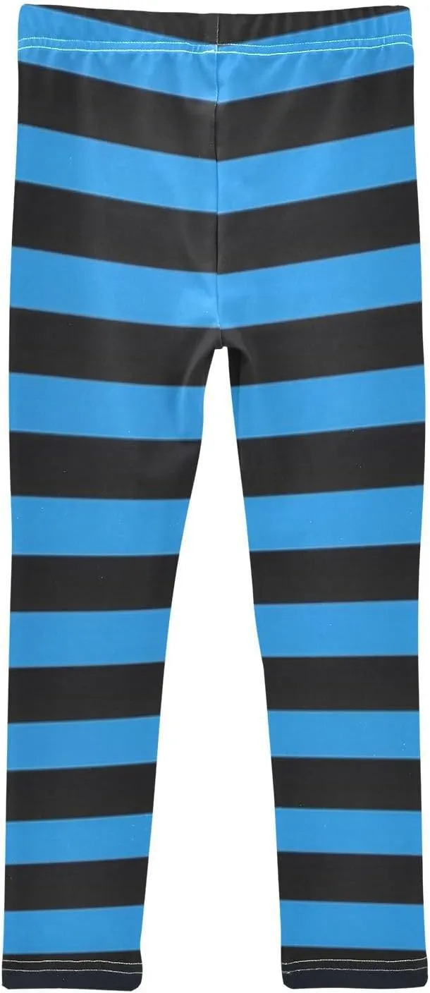 Striped Leggings for Girls Yoga Dance Pants Stretch High Waisted Ankle Length Tights Kids Leggings