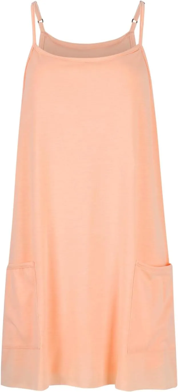 Tennis Summer Dress for Women Casual Sleeveless Spaghetti Strap with Pockets Sundress Workout Mini Tennis Athletic Golf Dress
