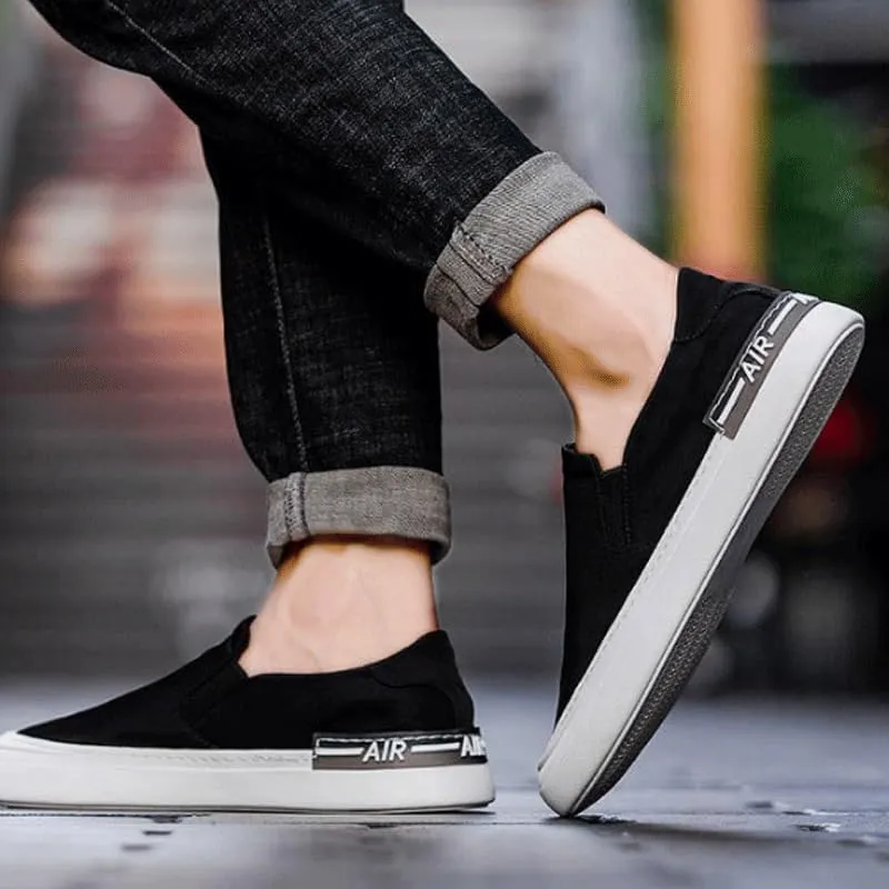 Versatile Men's Slip-On Canvas Loafers - Transition from Day to Night, Soft Insole for Extended Standing Comfort