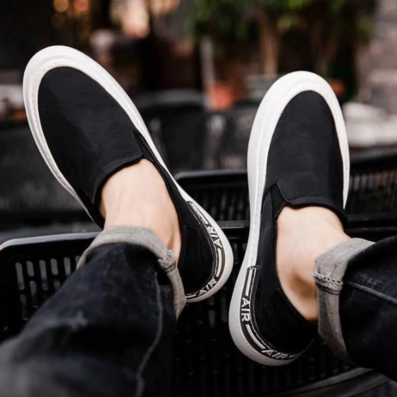 Versatile Men's Slip-On Canvas Loafers - Transition from Day to Night, Soft Insole for Extended Standing Comfort