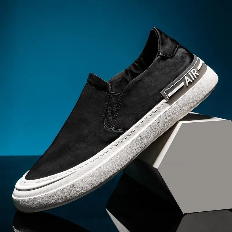 Versatile Men's Slip-On Canvas Loafers - Transition from Day to Night, Soft Insole for Extended Standing Comfort