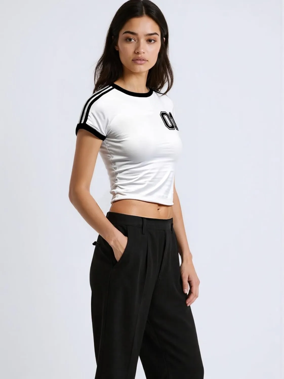Vintage Graphic Baby Tees for Women Brazil Shirt Y2k Tops Mexico Crop Jersey 2000s Summer Going Out Tops