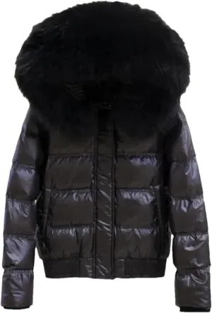 Winter Casual Hooded Puffer Jacket Women Slim Duck Down Coat Short Shiny Female Down Parka