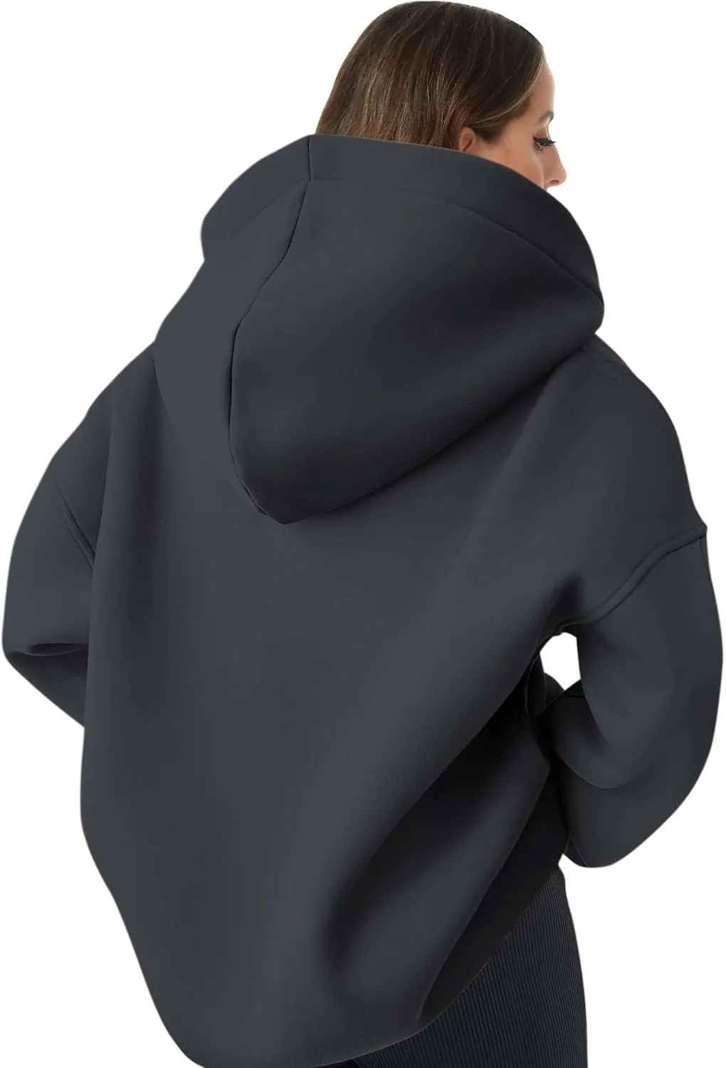 Women Hoodie Oversized V Neck Sweatshirts Casual and Comfortable Long Sleeve Pullover Sweater Fall Hoodies