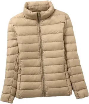 Women Hoodie Short Puffer Jackets Autumn Winter Female White Duck Down Slim Fit Coat