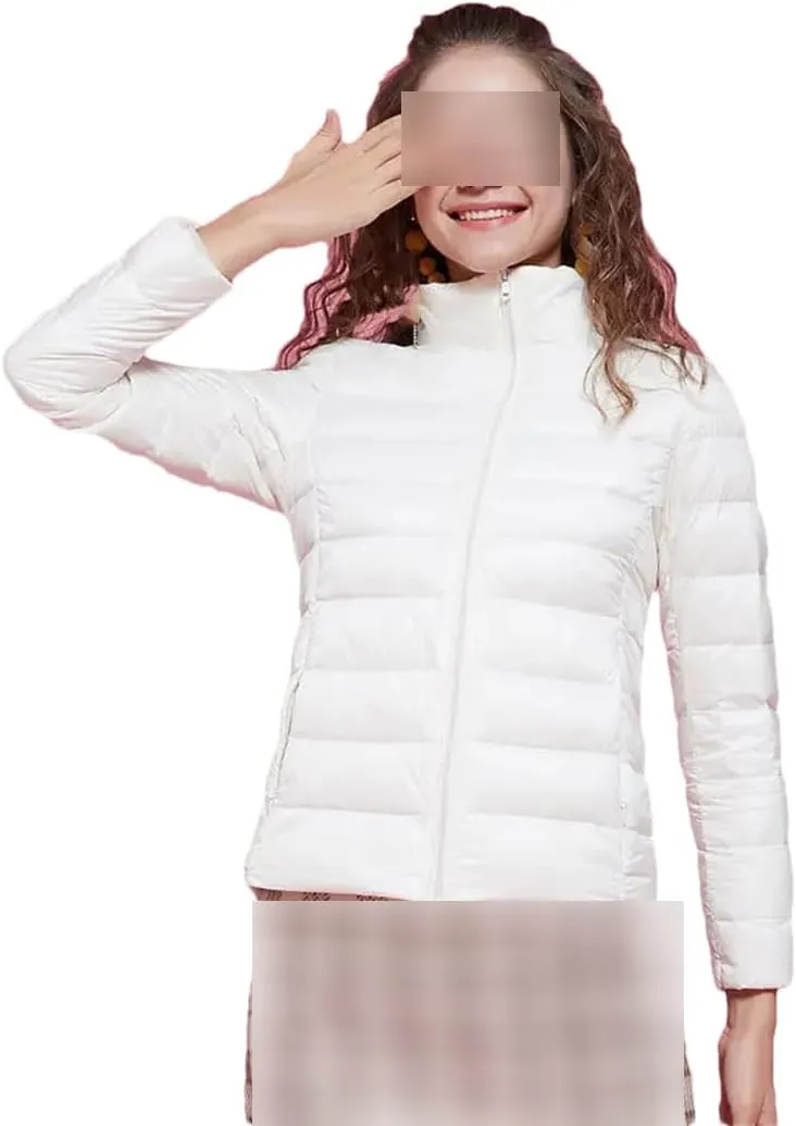 Women Jackets Spring Winter White Duck Down Warm Lightweight Packable Puffer Coats Female Parkas