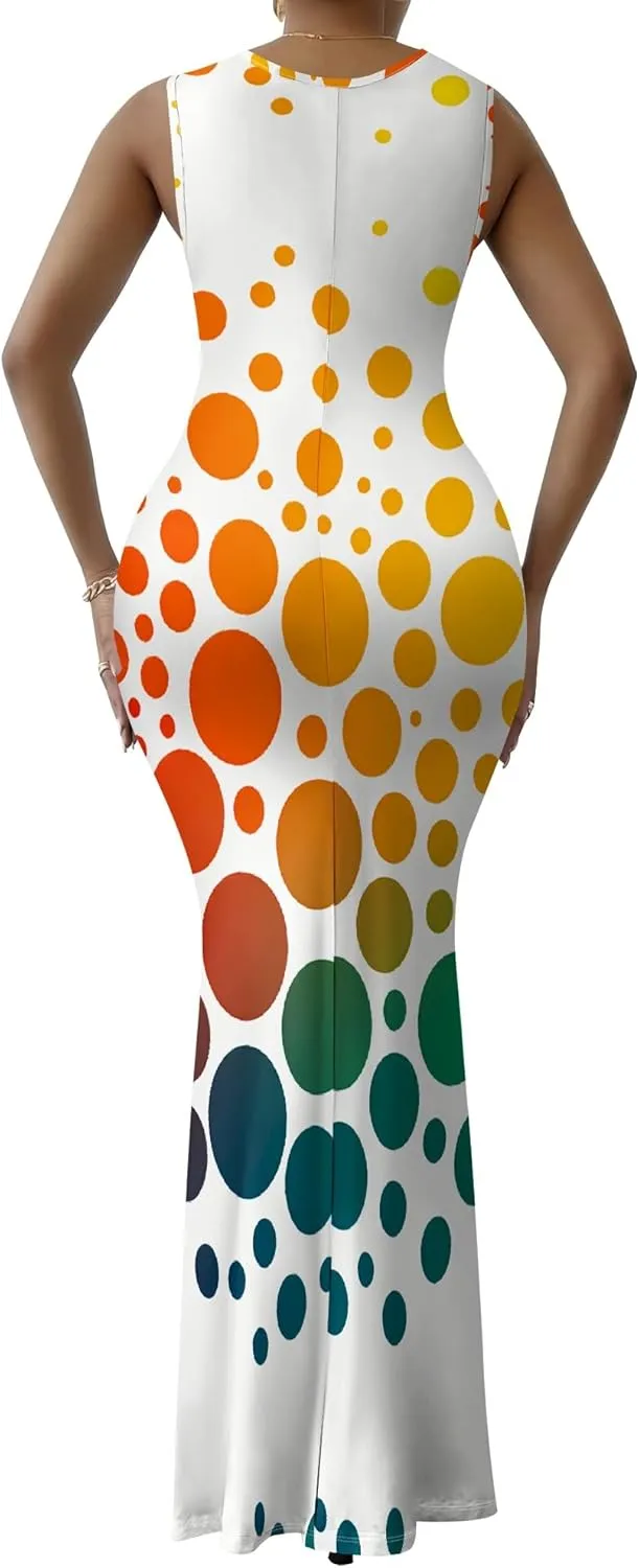 Women Summer Fashion Sexy Dress Casual Sleeveless Bodycon Sundress Elegant Pencil Curve Party Evening Dresses