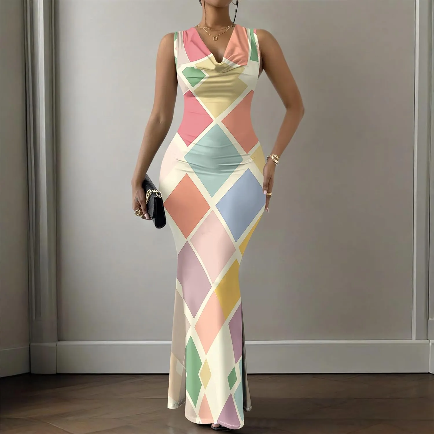 Women Summer Fashion Sexy Dress Casual Sleeveless Bodycon Sundress Elegant Pencil Curve Party Evening Dresses