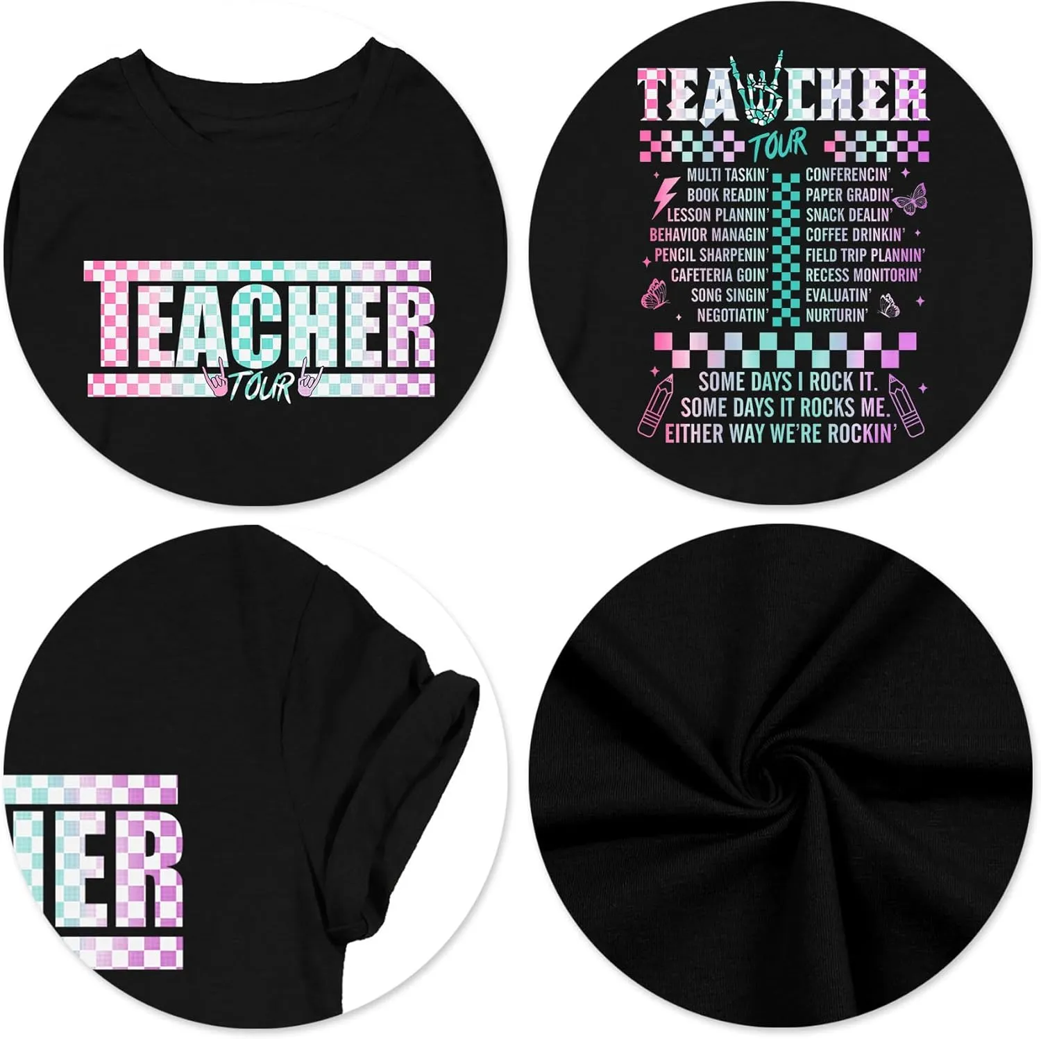 Women Teacher Shirts: ABCD Graphic Teacher Tshirt Oversized Teacher Gift Tees Teach Short Sleeve Tops
