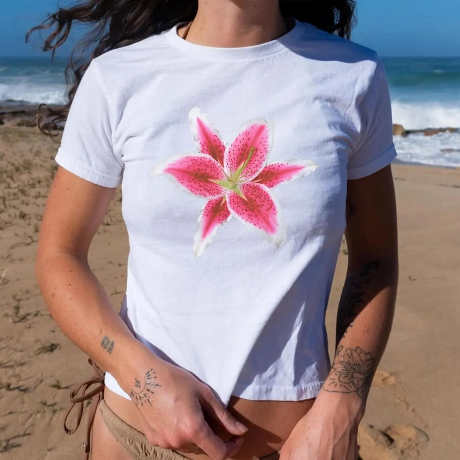Women Y2k Graphic Print Crop Top Short Sleeve Round Neck Slim Fit Baby Tee Aesthetic Summer T Shirt