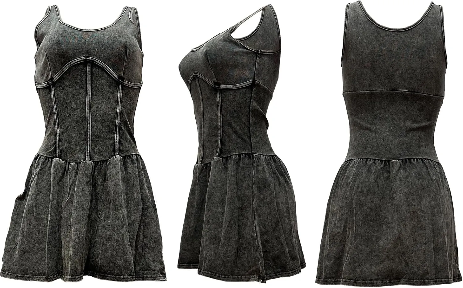Women's Backless Flare Halter Short Dress Sleeveless A Line Mini Bodycon Dresses