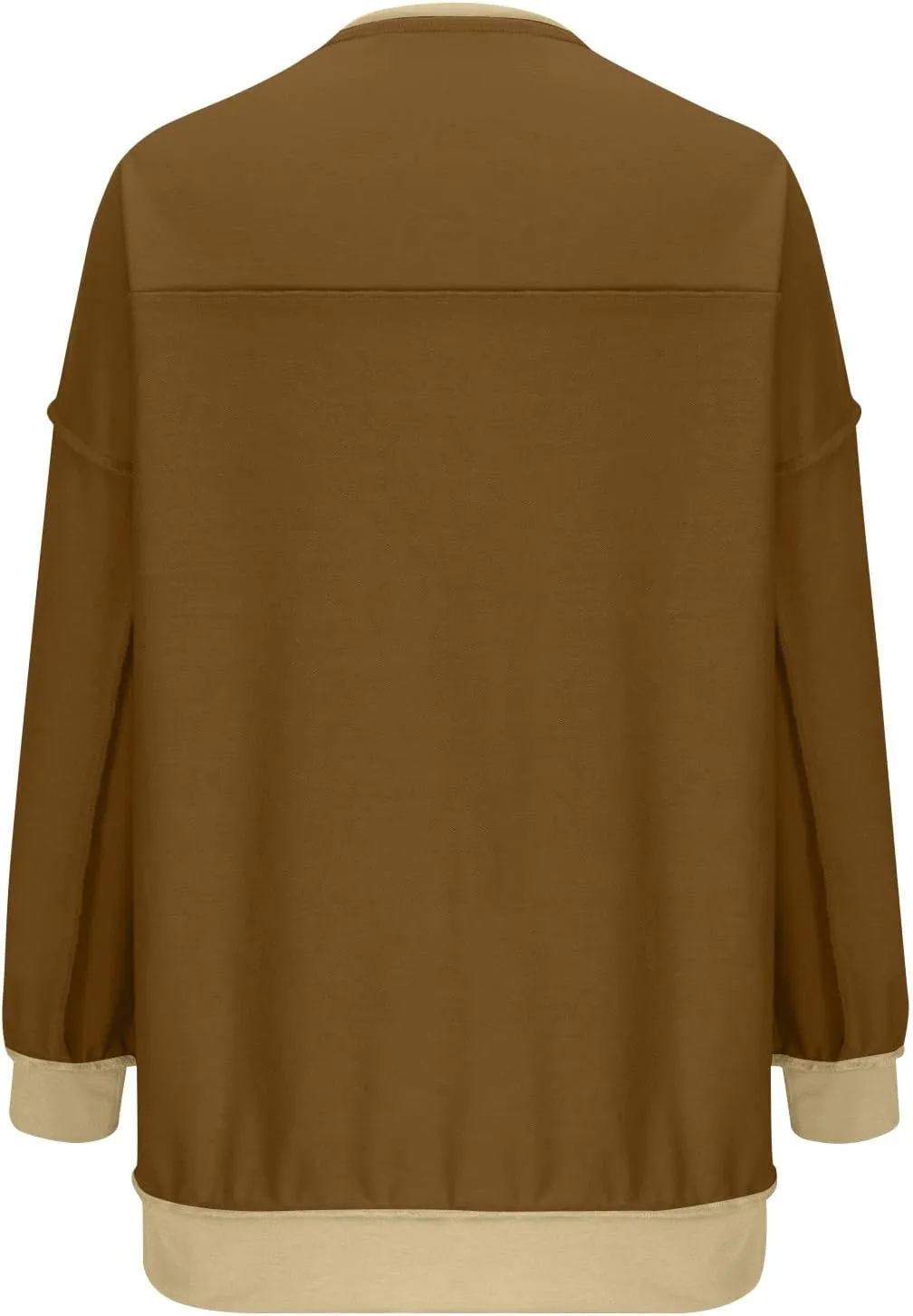 Women's Oversized Sweatshirts Long Sleeve Henley Button Down Pullover Hoodies Tunic Tops 2024 Trendy Fall Clothes