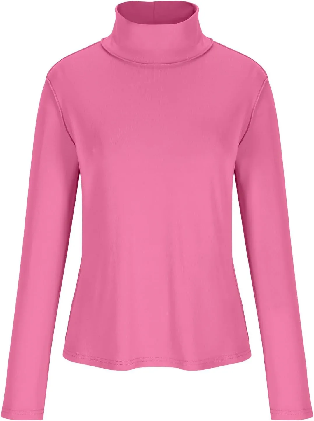 Women's Turtleneck Shirt Long Sleeve Mock Neck Slim Fit Tops Thermal Base Layer Soft Lightweight Stretch Undershirts