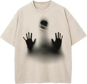 Yimoon Mens Oversized Graphic Tees Cotton Vintage Baggy T-Shirts Casual Loose Short Sleeve Unisex Washed Tops