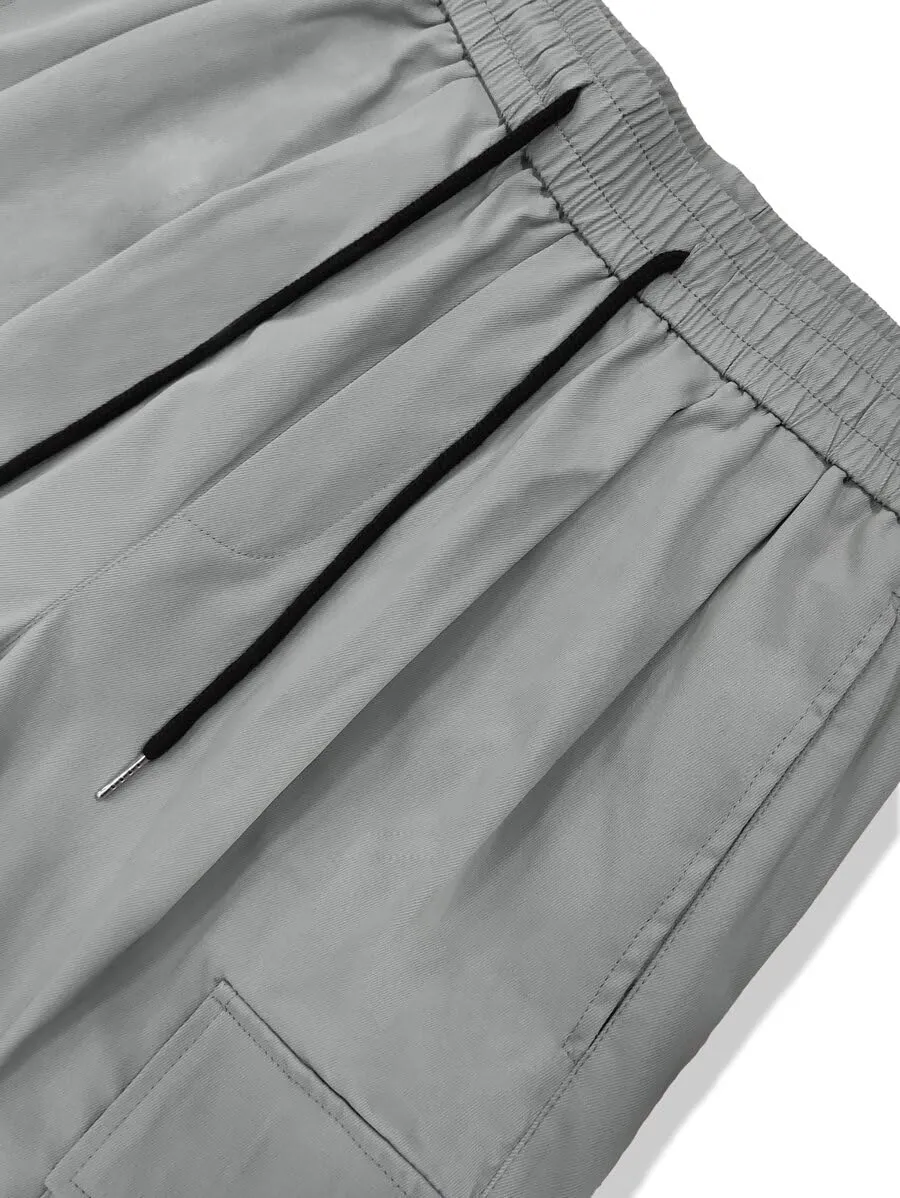 ZAFUL Men's Baggy Cargo Pants Casual Drawstring Loose Fit Hip Hop Pants Flap Pockets Trousers for Streetwear