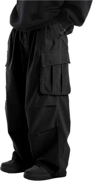 ZAFUL Men's Baggy Cargo Pants Casual Drawstring Loose Fit Hip Hop Pants Flap Pockets Trousers for Streetwear