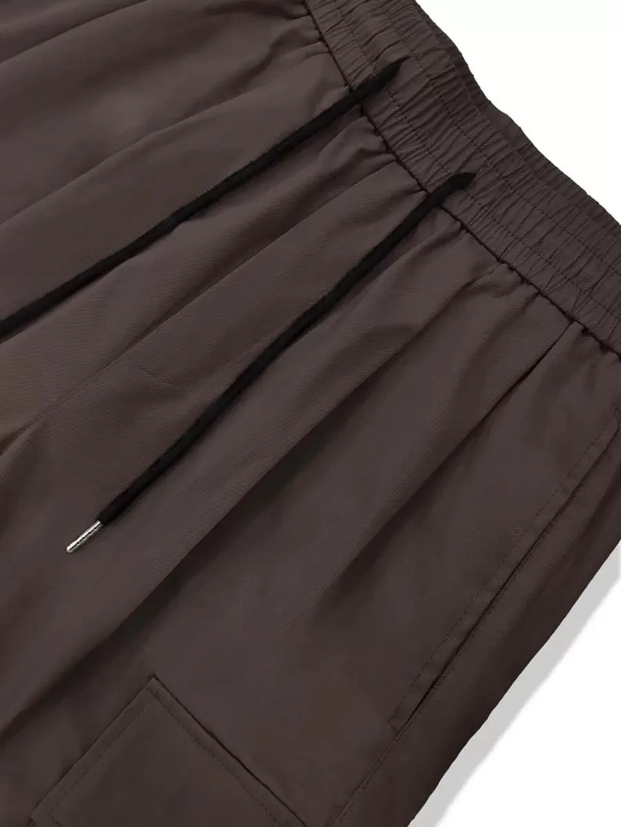 ZAFUL Men's Baggy Cargo Pants Casual Drawstring Loose Fit Hip Hop Pants Flap Pockets Trousers for Streetwear